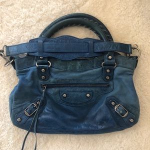 2003 Balenciaga Dark Turquoise First Bag Pewter ❤️
